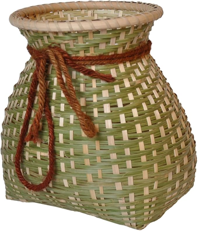 Zerodeko 1pc Handmade Woven Flower Basket Rustic Storage Container for Home Decor Multi-functional Basket for Flower Arranging and Organizing Natural Material Design