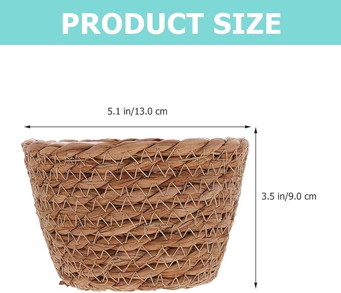 BESPORTBLE 2pcs Woven Rattan Flower Baskets Hanging Basket for Door Wall Decor Indoor Plant Storage