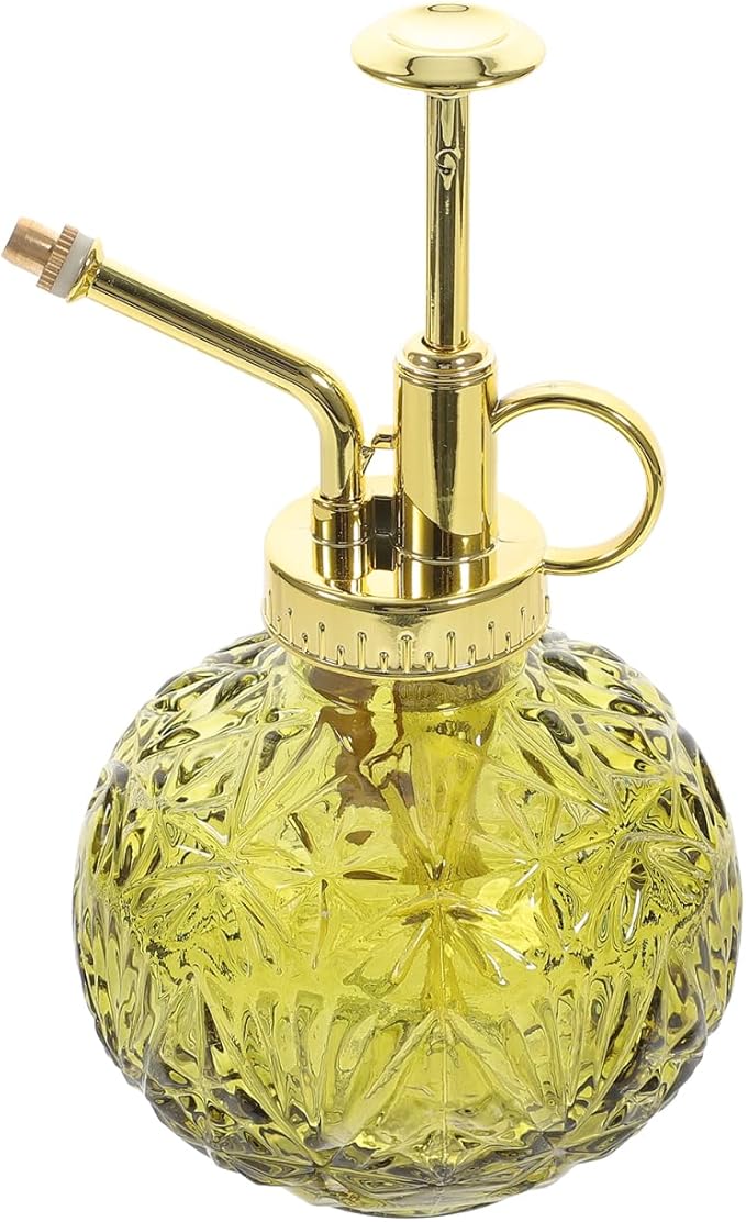 UKCOCO Retro Plant Mister Spray Bottle 6.8Oz Clear Glass Water Sprayer with Pump for Indoor Outdoor Gardening Succulents Orchids Ferns Small Watering Pot