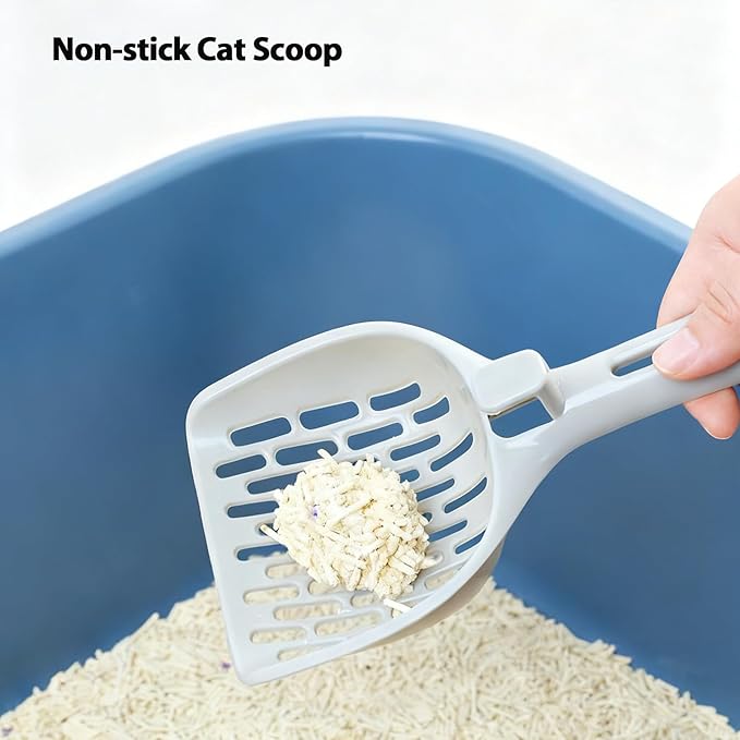 Cat Litter Scoop, 2PACK Litter Sifter Scoop with Hollow Grid for Pine Pellets,ABS Plastic Kitty Litter Scooper