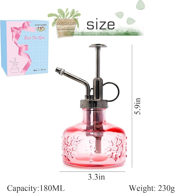 XXXFLOWER Glass Plant Mister Spray Bottle+ Plant Terrarium Propagation Stations