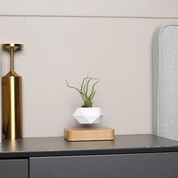 Magnetic Levitation Planter, Floating Plant Pot, Levitating Plant Pot, Smart Plant Pot, 360-degree Rotating Planter; Hovering Plant Pot; Modern Home Decor; Office Desk Planter; Interactive Plant Pot