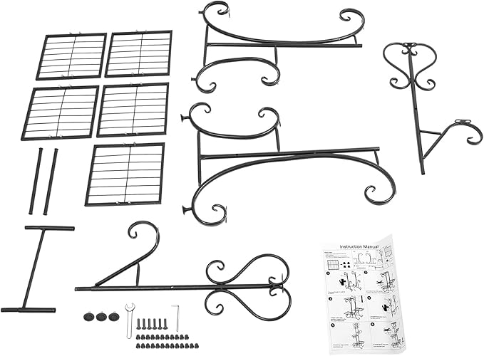 Metal Plant Stand Indoor & Outdoor Wrought Iron Plant Stands Flower Pot Holder Shelf for Multi Plants, Flower Holder Racks for Patio Garden, Living Room, Corner Balcony (5 Tier)