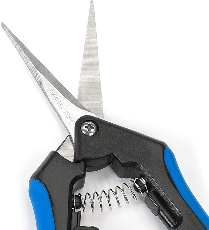 LDK 12Pack 6.7Inch Straight Blade Gardening Hand Pruner Pruning Snip Garden Trimming Scissors, High Cutting Efficiency Flower Snips for Gardening