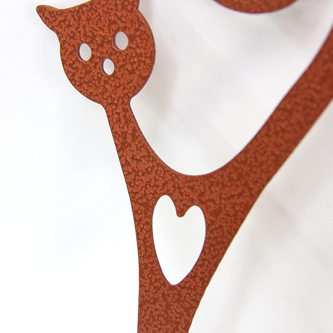 Cat Garden Stake – Rust-Resistant Powder-Coated Metal Plant Pick for Indoor & Outdoor Pots & Garden Beds