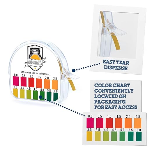 Fermentaholics Kombucha & Fermentation pH Test Strips – Instant Read pH Strips Dispenser for Brewing & Fermentation, pH Range 0–6 (pH Roll Dispenser)
