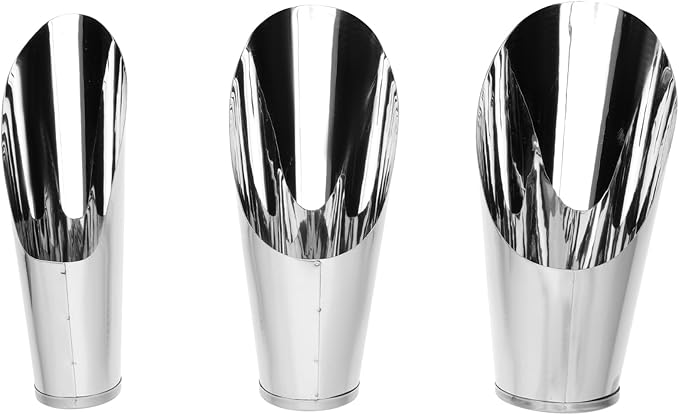 Kisangel Stainless Steel Gardening Shovel Set 3 Sizes Soil Spade Cups for Indoor Outdoor Bonsai Succulent Planting and Potting Tools 6.89 Inch Metal Soil Scoops for Garden Care