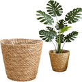 FOMIYES Home Decor Woven Straw Flower Pot Seagrass Planters Basket Garden Plant Pot Containers Wicker Rattan Vase Sundries Organizer Storage Bins for Indoor Outdoor Plants Vintage Decor