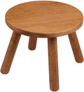 Round Solid Wooden Step Stool,Plant Stool Indoor,9.3” Height, Plant Stand for Kitchen, Bedroom, Bathroom, Livingroom (Walnut, 9.3inch)