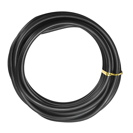 Bonsai Training Wire, 5mm x 9.8 ft Anodized Aluminum Floral Plant Training Wire Bendable Metal Stems Accessories for Gardening Branch Fixing Crafts (Black)