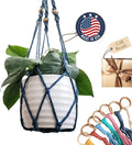 Macrame plant hanger 3ft beaded plant hanger for pots 4-8” for live plants indoor and outdoor decor hanging plant holder Boho décor Plant stand indoor Hanging planter for plant pots (Peacock Blue)