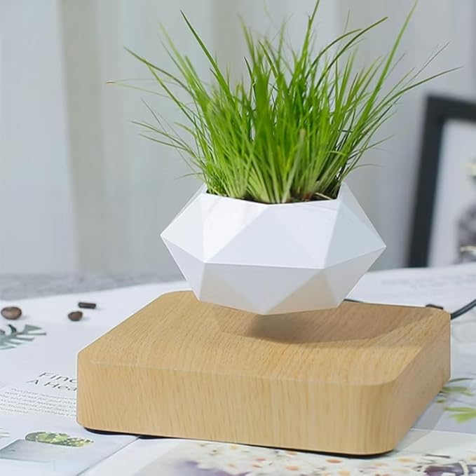 Magnetic Levitation Planter, Floating Plant Pot, Levitating Plant Pot, Smart Plant Pot, 360-degree Rotating Planter; Hovering Plant Pot; Modern Home Decor; Office Desk Planter; Interactive Plant Pot