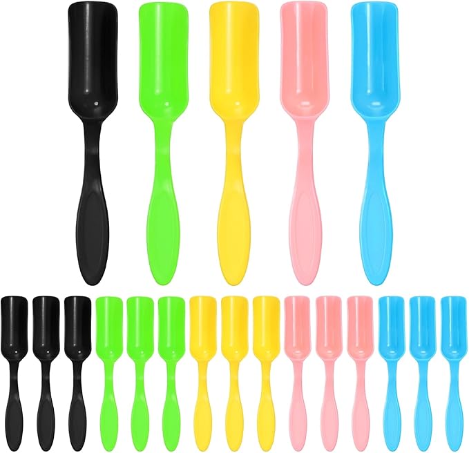 M METERXITY 20-Pack Mini Gardening Shovel Spoons, Plastic Garden Soil Scoops for Cultivation Digging Transplanting/Flower Planting/Plant Succulent, Colorful Small Gardening Tools [Multicolor]