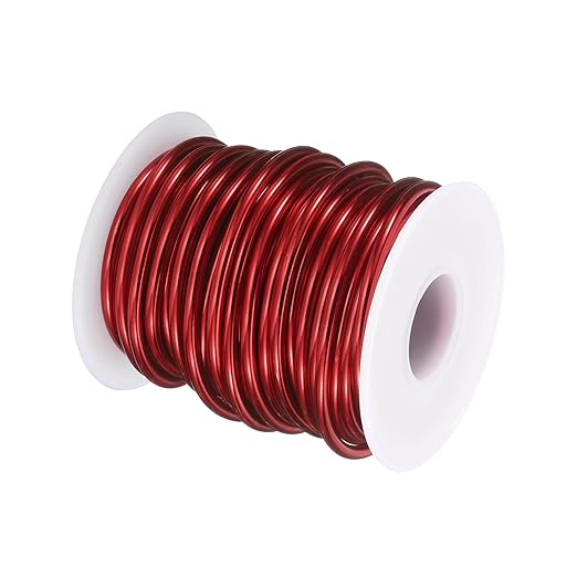 HARFINGTON Bonsai Wire Anodized Aluminum Training Wire Roll 3mm/9 Gauge 33ft Length Bendable Bonsai Tree Wire for Garden, Horticulture, Landscape, Planting, Red