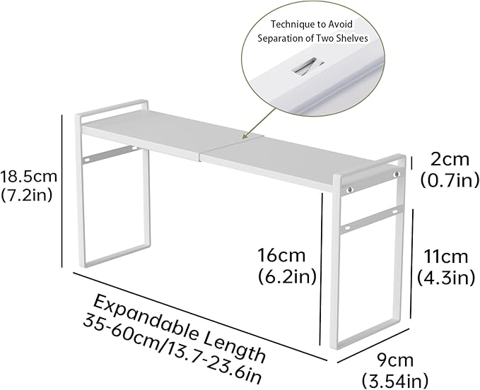 1pcs Small Narrow Tall Shelf for Windowsill Kitchen Organizer Window Sill Plant Shelf Stackable Shelves Bathroom Sill Thin Shelves for Narrow Spaces Counter Top Racks (White)