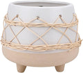 Ceramic Planter 8 Inch Plant Pots Indoor Outdoor Planter with Drainage Hole Flower Pots Plant Pot Ceramic Mid-Century