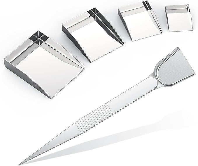 Honoson 5 Pieces Craft Jewelry Bead Diamond Scoop Set Jewelry Shovel Set Diamond Tweezer Beads Scoop and Mini Shovel Handy for Pearls Gemstones Pick up Sorting Tools Supplies