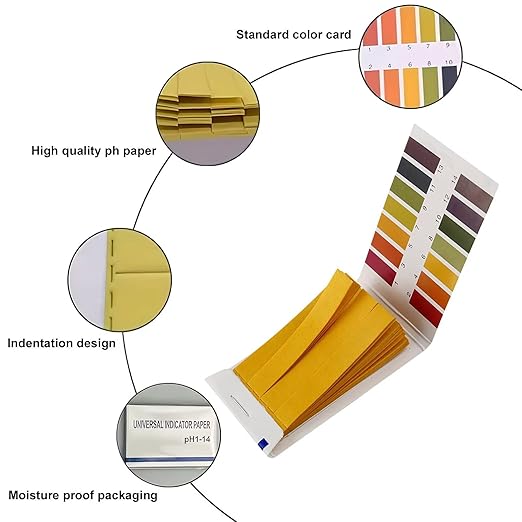 2-Pack pH Test Strips (160 Total) - Universal 1-14 pH Range Litmus Paper for Water, Wine, Saliva, Urine, Soil, Diet Monitoring - Ideal for Soap Making (Sealed Packaging)