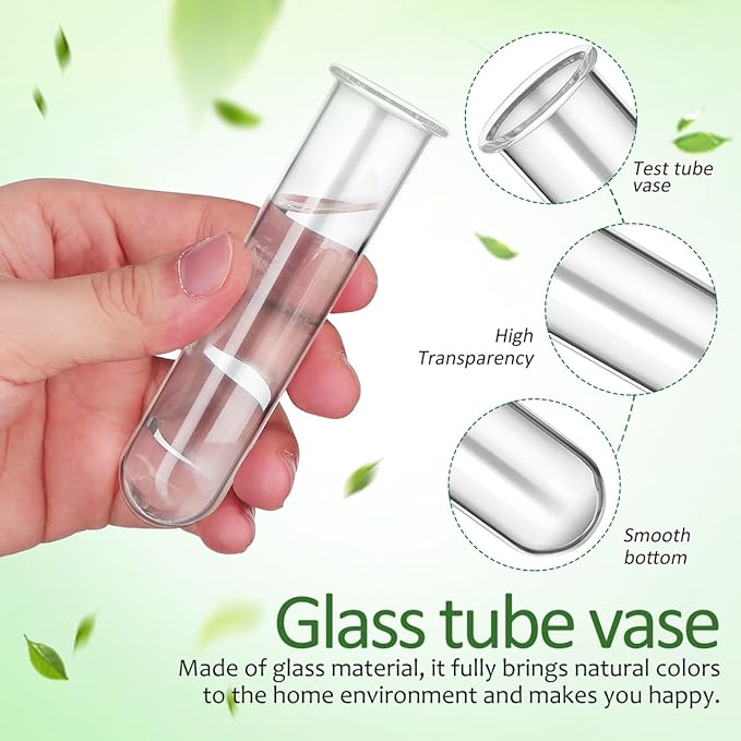 SHINEOFI 5pcs Glass Plant Propagation Tubes Test Tubes for Hydroponic Water Plants Home Office Decor Propagation Stations