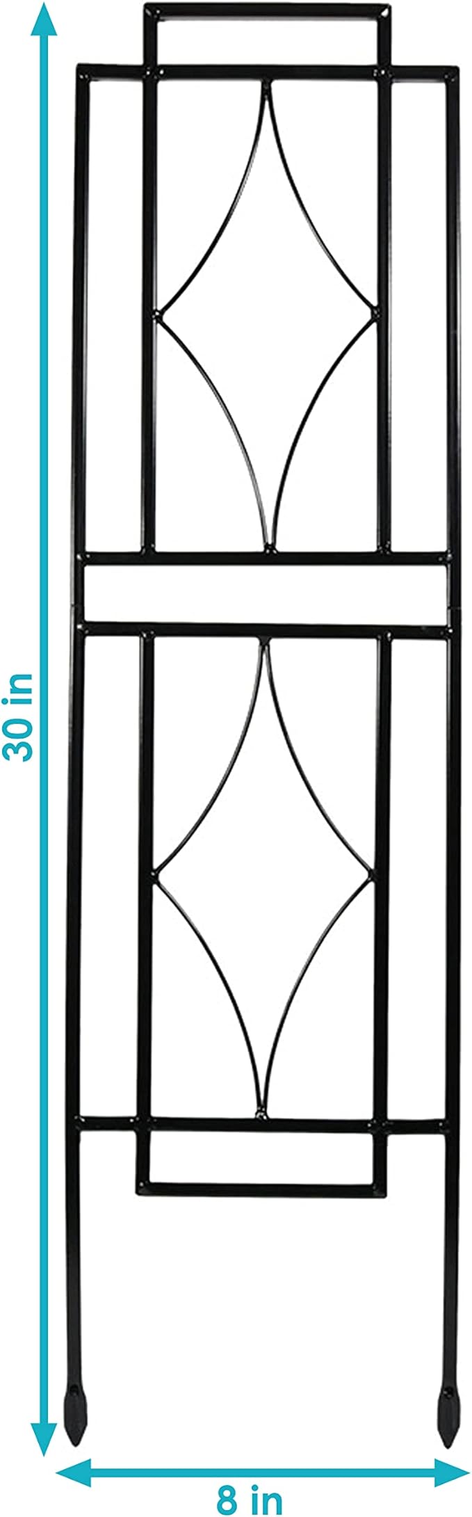 Sunnydaze 30-Inch Contemporary Metal Garden Trellis for Climbing Plants - Decorative Outdoor Plant Trellis - Set of 2