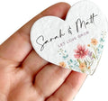 Personalized Heart Card Tags Plantable Wildflower Seeds Paper Heart Eco-Friendly Biodegradable Paper Wedding Memorial Gift Bereavement Gift For Bereaved Mother Or Father (Pack Of 20)