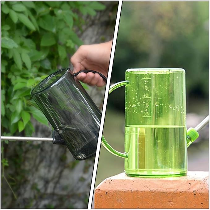 Beaupretty 2pcs 1000ml Long Spout Watering Cans 304 Stainless Steel Watering Kettles with Measurement Markings for Indoor Succulent and Garden Plant Care
