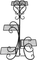 Plant Stand Indoor Outdoor, 4 Tier Metal Flower Pot Holder Shelves for Multiple Plants, Multi Tiered Planter Rack Display Shelf for Patio Garden Living Room (YH-CJ007)