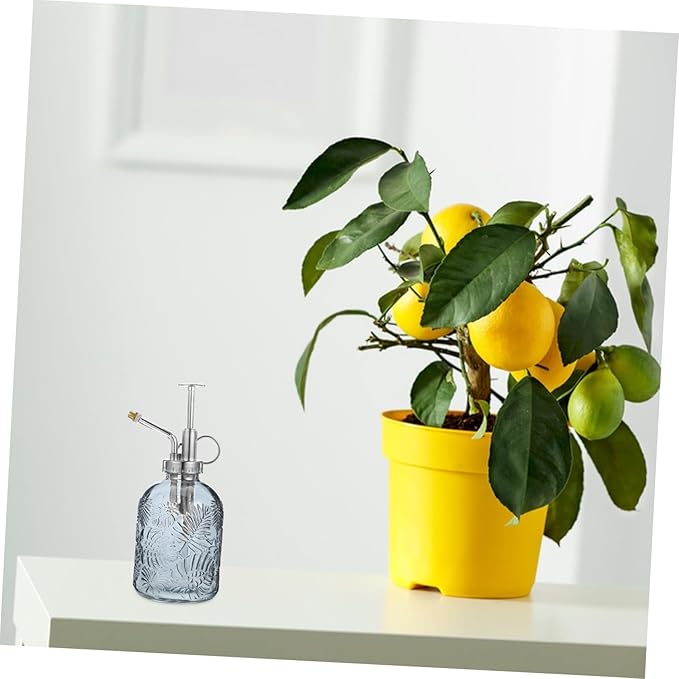 Yardwe 350ML Glass Plant Mister Spray Bottle Vintage Plant Spray Bottle Watering Bottle Small Watering Can (Silver)