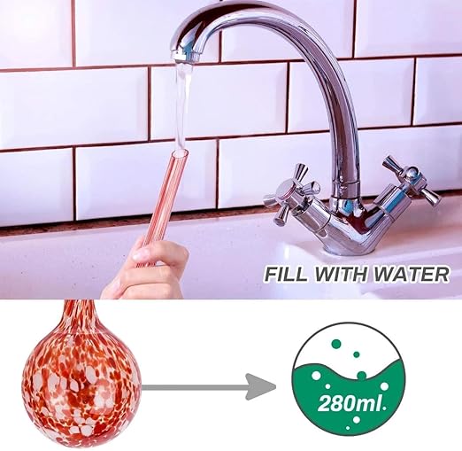 Watering Globes 4 Pack Plant Self Watering, Plant Watering Globes Glass Water Bulbs for Plants, Self Watering Spikes Colorful Water Globes,150ml Glass Watering Bulbs for Indoor Plants Outdoor Use