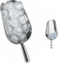 38oz Ice Cube Endurance Scoop, Cast Aluminum Shovel, Kitchen Utility Scoops With Finger Groove Handle, Ideal for Ice Cube, Coffee, Bean, Food, Candy, Flour, Popcorn Rust Free - Silver