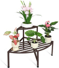 Dipion Corner Plant Stand Outdoor Metal,2 Tier Heavy Duty Ladder Plant Shelf Indoor for Multiple Plants,37.08" L x 22.83" W x 20.07" H,Coffee