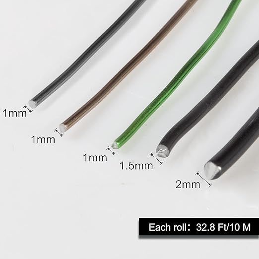 Aluminum Bonsai Training Wire Bonsai Tree Wire 1mm/ 1.5 mm/ 2mm Bonsai Wire Cutter Flower Pot Hole Mesh Pad Bonsai Wire for Bonsai Trees Bonsai Wire and Bonsai Tool Kit