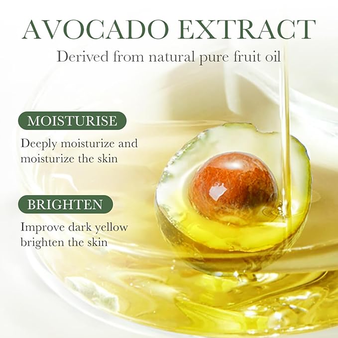 Avocado Skincare Kit, 7-In-1Skincare Gift Set, Skin Care Set With Facial Cleanser, Toner, Moisturizing Lotion, Eye Cream, Face Serum, Facial Cream, Lip Balm For Women Teen Daily Skin Care (7 Count)