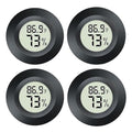 JEDEW 4 Pack Hygrometer Thermometer Digital Humidity Meter Indoor/Outdoor Humidity Monitor Reptile Thermo-Hygrometer for Greenhouse Humidors Terrarium Jars, Fahrenheit (℉) /Celsius(℃) (4)