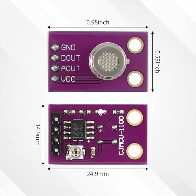 MS1100 Gas Sensor, VOCs Sensor for Air Quality, Carbon Dioxide Formaldehyde Monitoring TVOC CO2 Gas Sensor Module, Sensor Arduino I2C