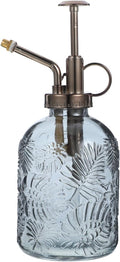 Yardwe Vintage Glass Plant Mister Spray Bottle, 350ml Indoor Watering can with Antique Bronze Pump, Small Garden Sprayer for Houseplants, Succulents, and Flowers (Copper)