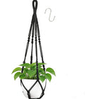 3 ft Macrame Plant Hanger Indoor Handmade Large Long wall Window Black Hanging Planters Holder Outdoor Boho Home Decor Ceiling Basket Hangers Plants