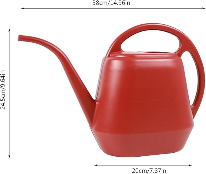 1 Gallon Indoor Watering Can with Handle, Pattern Printed Plastic Long Spout Watering Cans for House Plants Succulent Bonsai Garden Flower Gardening Gifts