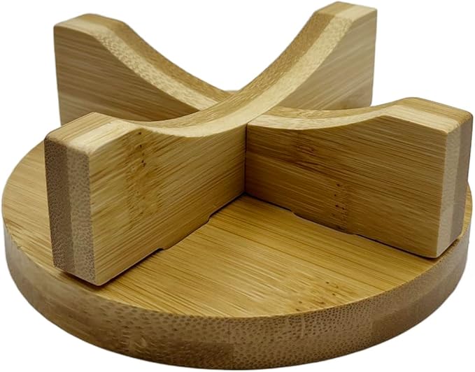 Short Round Wooden Plant Stand Indoor Desktop Flower Pedestal Stand Wood Decor Risers for Small Plants Display(4.5 Inch)