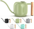 Green Moon Watering Can Indoor Plants 1.2L/41oz Sage Green Water Can Indoor Metal Small Water Can Pot with Long Spout for House Bonsai Plants Garden Flower Decorative