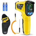 Infrared Thermometer Gun -58°F to 1472°F, Digital Temperature Gun/K-Type Probe -14°F~932°F, Humidity Sensor, IR Laser Temp Gun with Color LCD for Cooking Pizza Oven BBQ HVAC Home-Industrial