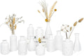 Matte White Glass Bud Vase Set of 12 – Small Minimalist Vases for Easy Home Styling, Perfect for Windowsills, Bedrooms, Bathrooms, and Table Centerpiece Décor