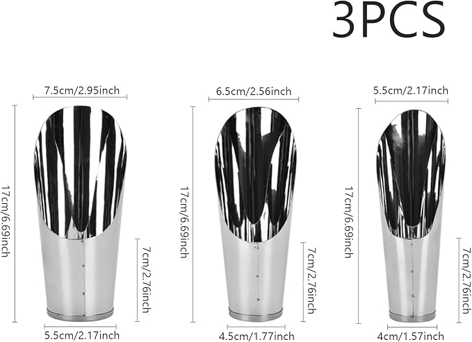 Hand Shovel, Soil Scoop for Indoor Plants 3PCS Potting Soil Scoop 3 Sizes Hand Shovel, Stainless Steel Garden Bonsai Tools for Plant Flower, for Indoor Plants
