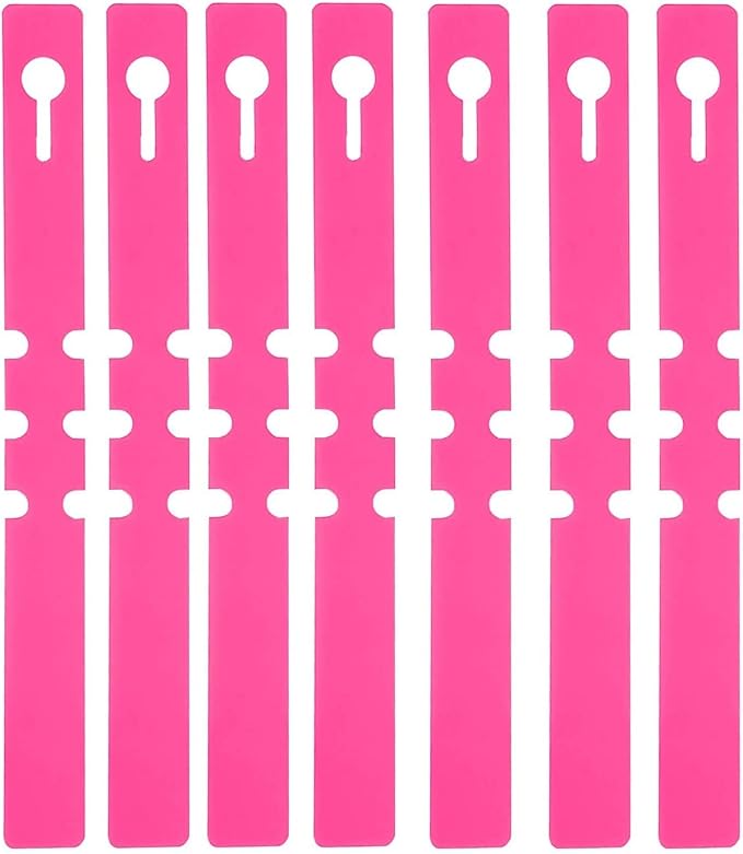 KINJOEK 1200 PCS Pink Plant Labels Tags, Adjustable Wrap Around Waterproof Hanging Garden Tree Tags Plant Loop Tag for Identifying Various Outdoor Nursery Plants Flowers, 2x20cm