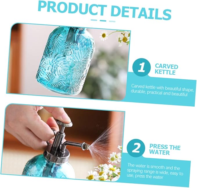 Milisten Spray Bottle for Plants Indoor Plant Mister Comfortable Grip for Easy Watering and Antique Design for Use