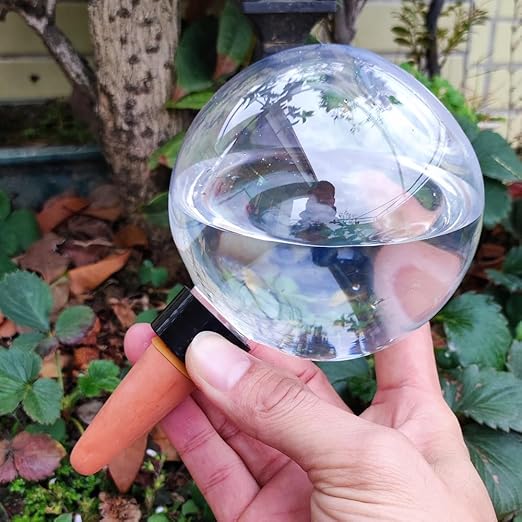 2Pcs Automatic Plant Watering Globes, 17 Oz Self Watering Planter Insert - Indoor/Outdoor Drip Irrigation, Plastic, Minimalist Style