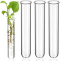 Toddmomy Glass Plant Propagation Tubes, 4Pcs Replacement Clear Test Tubes for Plant Propagation Station, Hydroponic Water Vases for Cuttings Flower Arranging, 5.89in