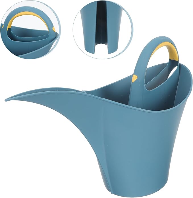 INOOMP Long Spout Watering Can with Handle 2l Plastic Watering Pot for Indoor and Outdoor Plants Gardening Tool Navy Blue