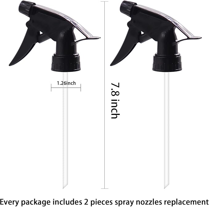 OFFIDIX Fine Mist Plant Mister Glass Spray Bottles with Adjustable Nozzle for Gardening and Cleaning Work (Green),2 Pack Plant Mister Sprayers Watering Nozzles Replacement