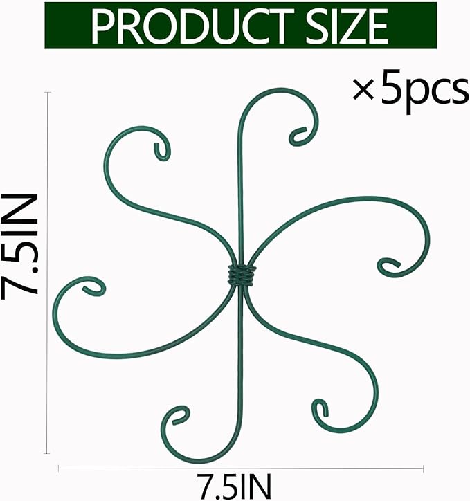 Yohsnor Monstera Plant Stem Support 5 Pcs - 7.5” Indoor Plant Stabilizer Holder for Monstera & Climbing Plants - Durable, Lightweight, Easy to Use for Optimal Growth & Stability - Home Décor Friendly